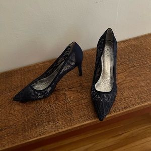 Navy Blue Adrianna Papell 8 1/2 medium dress high heel